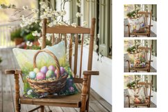 Floral Easter Pillowcase Sublimation, Easter Animals Pillow Product Image 2