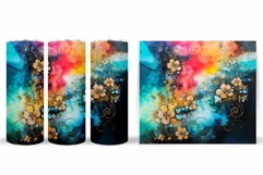 Alcohol Ink Tumbler Sublimation. Abstract Tumbler Design Product Image 2