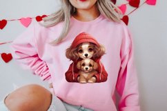 Cute Valentine Dog Clipart, Valentines Day Dog Clipart Product Image 2