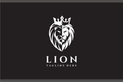 King Lion Head Logo Design Vector Illustration Product Image 1