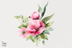 Pink peonies cliparts Product Image 2