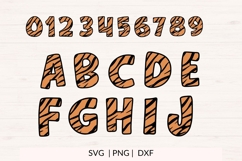 Tiger Print Alphabet SVG | Animal Letters Product Image 2