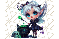 Halloween Fairy Clipart PNG, Cute Chibi Fairy Art Clip Art Product Image 2