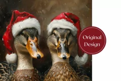 Christmas Ducks Tumbler Wrap, Christmas Tumbler Sublimation Product Image 2