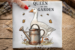Queen Of The Garden PNG, Gardener Goose Png, Sublimation Product Image 1