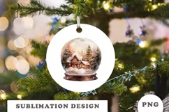Watercolor Christmas Snow Globe png Product Image 2