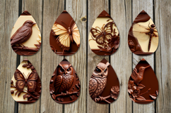 Chocolate is my love | Teardrop earring Sublimation design Product Image 2