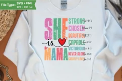 She Is Mama SVG | Mother Day PNG | Happy Mother's Day SVG Product Image 2