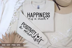 Happiness is a Mood SVG Design - Sleeve T-shirt SVG Product Image 2
