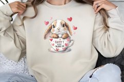 Valentines Day Bunny Cups Clipart PNG Product Image 1