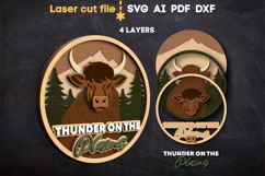 Buffalo Hunting SVG laser cut files for Glowforge Product Image 2