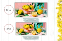 Cartoon Lemons Mug Wrap, Nature Mug Sublimation Product Image 2