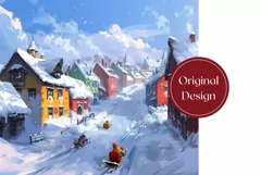 Winter Tumbler Wrap Design, Christmas Tumbler Sublimation Product Image 2