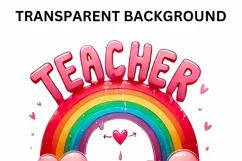 Teacher Themed Retro PNGs for DIY Crafting, Vibrant Teacher Product Image 3