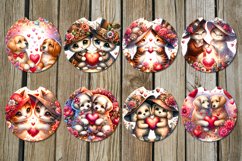 Valentine cat &amp; dog | car coaster &amp; key chain design Product Image 2