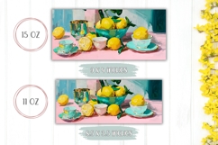 Cartoon Lemons Mug Wrap Design, Nature Mug Sublimation PNG Product Image 2