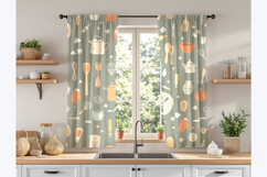 Kitchen window curtain mockup Product Image 3