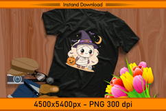 Cute Mummy Witch Halloween Sublimation Design PNG Product Image 2