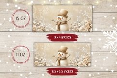 Snowman Mug Template, Cozy Flowers Mug Wrap Design Product Image 2