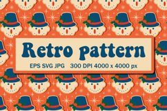 Retro pattern with Snowman heads Product Image 1
