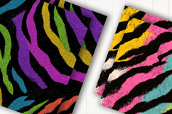 Neon Zebra Print Digital Paper Product Image 2