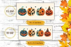 Funny Pumpkins Mug Wrap, Funny Halloween Mug Design Product Image 2
