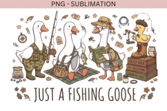 Fishing goose png design for T-shirts Product Image 2