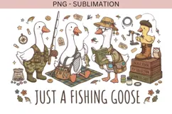Fishing goose png design for T-shirts Product Image 2