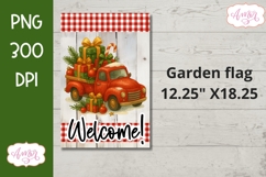 Merry Christmas garden flag PNG, Christmas truck png Product Image 2