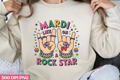 MARDI LIKE A ROCK STAR PNG, Mardi Gras Sublimation PNG Product Image 3