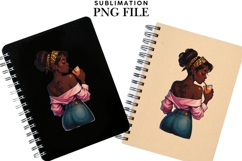 Motivational Melanin woman Sublimation PNG, Graphic Illustra Product Image 2
