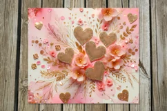 Watercolor hearts | 4 Skinny tumbler sublimationd designs Product Image 2