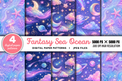 Fantasy Sea Ocean Background JPG Product Image 1