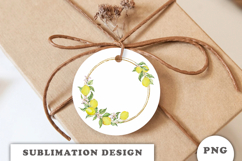 Watercolor Lemons Gold Frame png Product Image 2