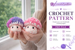 No Sew Mushroom Amigurumi Crochet Pattern PDF Product Image 1
