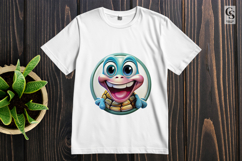 Cute Baby Turtle Cartoon Clipart Sublimation PNG Product Image 2