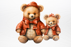 Christmas Teddy Bear Sublimation Clipart PNG Product Image 2
