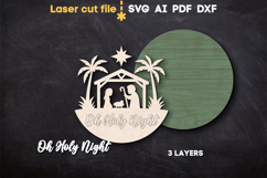 Christmas Holy Night SVG laser cut file for Glowforge Product Image 2