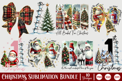Christmas Sublimation Bundle, Coquette Christmas Bow PNG Product Image 1