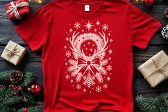 Gothic Christmas Deer Antlers SVG Vintage Holiday Design PNG Product Image 3