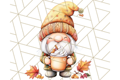 Fall Gnome PNG Clipart, Cute Autumn Gnomes with Pumpkins Product Image 2