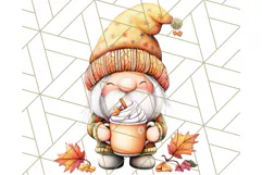 Fall Gnome PNG Clipart, Cute Autumn Gnomes with Pumpkins Product Image 2