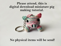 Tiny pig crochet tutorial PDF download amigurumi pattern toy Product Image 2