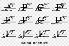 Monogram Flourish Split Letters SVG Bundle Cut Files Product Image 17