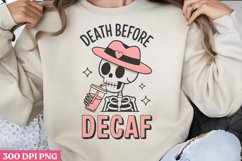 Death before decaf PNG, Iced Coffee Mental PNG Product Image 1