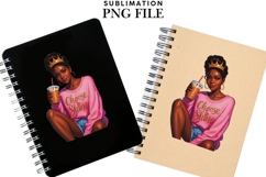 Motivational Melanin woman Sublimation PNG, Graphic Illustra Product Image 2