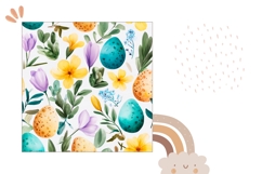 Cartoon Easter Eggs Pillow, Colorful Pillow Template Product Image 2