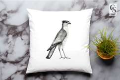 Watercolor Secretary Bird Illustration Clipart PNG Product Image 3