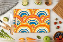 Summer Rainbow Cutting Boards sublimation Designs Product Image 2