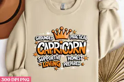 Capricorn PNG, Zodiac Graffiti Sublimation PNG Product Image 2